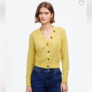 Madewell Alpaca Blend V Neck Cardigan Yellow SZ L